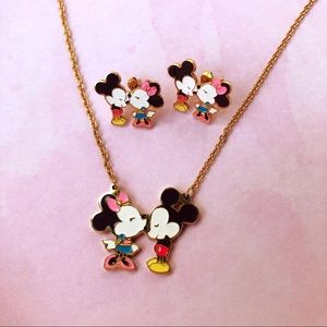 Set of Chain and Earrings with Mickey and Mini 💕